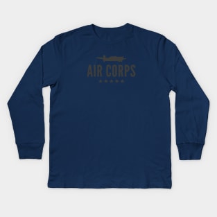 Air Corps Bomber Plane World War II Kids Long Sleeve T-Shirt